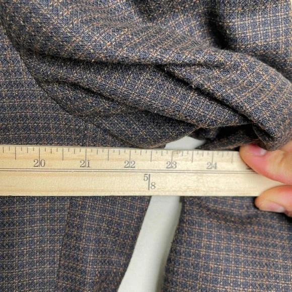 Pierre Balmain Wool Hounds Tooth Single Breasted Two Button Blazer Brown 43R - Picture 5 of 8